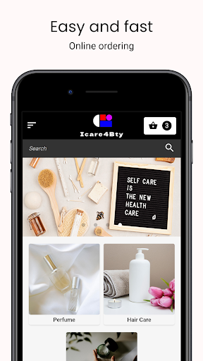 Android application I Care 4 Beauty screenshort