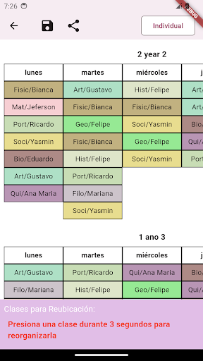 Vista previa de la aplicación