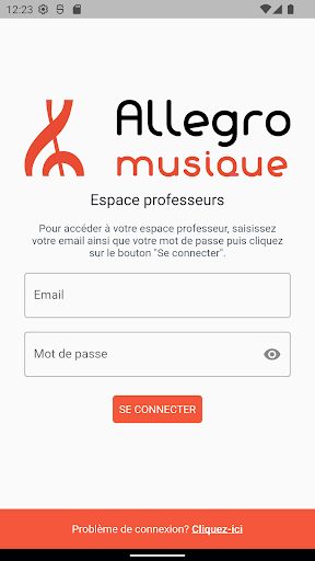 Android application Professeurs Allegro Musique screenshort