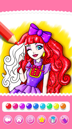 Cute Princess Coloring Book Screen 3