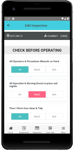 Hoist Checker Screen 2