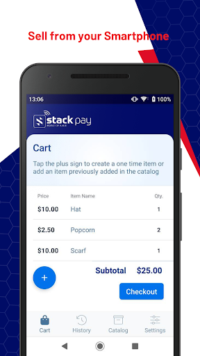 Android application Stack Pay Point of Sale screenshort