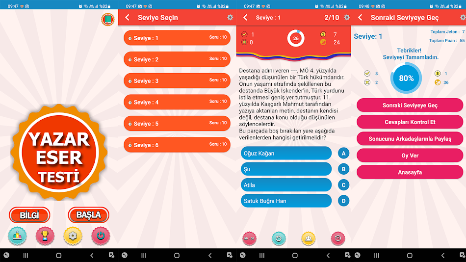 #10. Yazar Eser Testi (İnternetsiz) (Android) Podle: wmsosyal