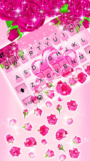 Pink Roses Gravity Keyboard Ba Screen 2
