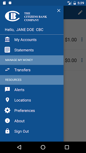 The Citizens Bank Mobile Screen 3
