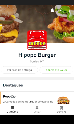 Android application Hipopo Burger screenshort