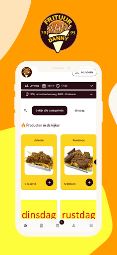 Android application Frituur Danny screenshort