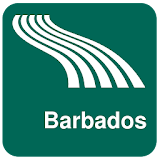 Barbados Map offline icon
