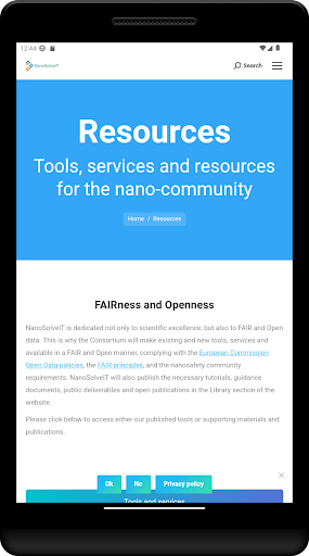 NanoSolveIT Cloud Platform Screen 3