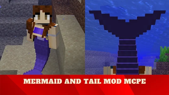 Mermaid and Tail MOD MCPE