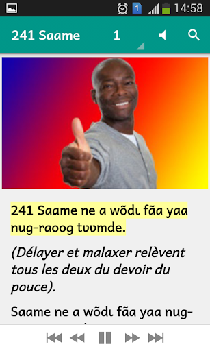 Android application Proverbes en mooré vol. 7 screenshort