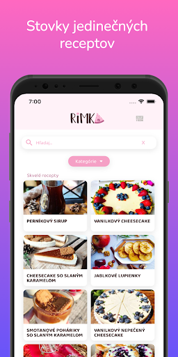 Android application Rimka Recepty screenshort