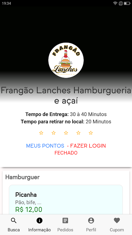 Frangão Lanches Hamburgueria e - 12 - (Android)