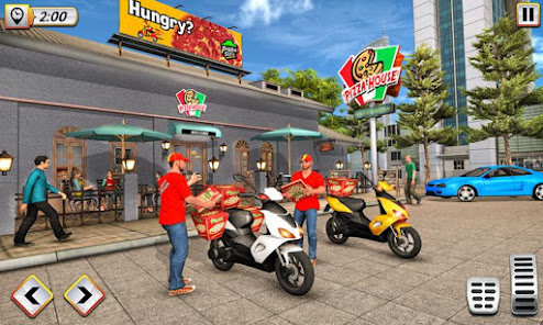 Captura de Pantalla 4 Pizza Delivery Boy Bike Games android