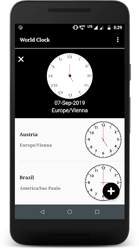 World Clock Screen 3