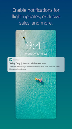 Screenshot of WestJet