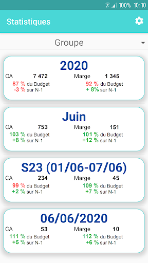Android application 2B Stats screenshort