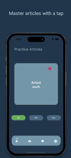 Android application Die Der Das screenshort