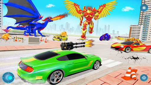Flying Pigeon Robot Car Game apkpoly screenshots 8