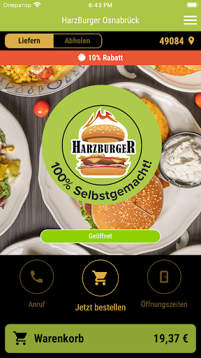 Android application HarzBurger screenshort