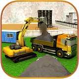 City Construction Excavator 3D icon
