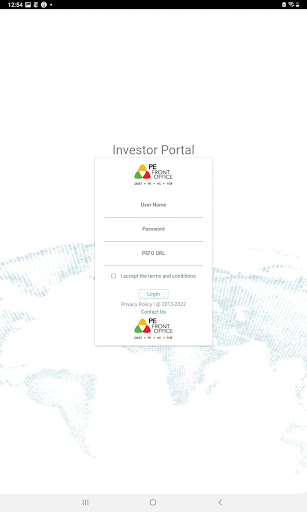 Android application Investor Portal (PEFO) screenshort