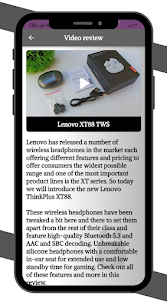 Lenovo XT88 TWS Guide