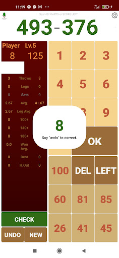 Darts Practice Screen 2