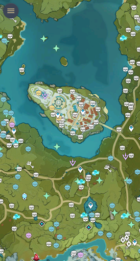Android application Map Guru for Genshin Impact screenshort