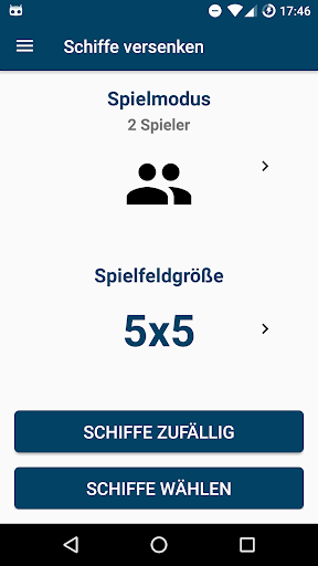 Android application Schiffe versenken (PFA) screenshort