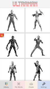 Ultraman Art Pixel Color