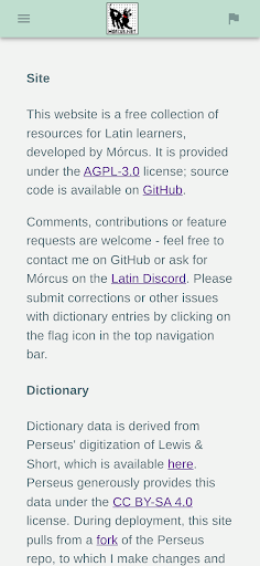 Android application Morcus Latin Tools screenshort
