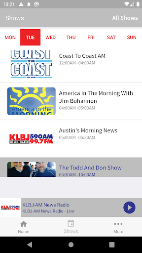 NewsRadio KLBJ Screen 2