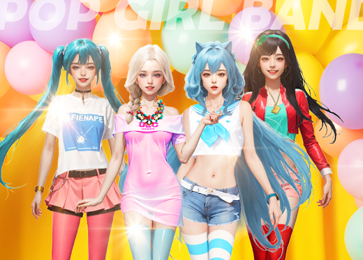 Android application Girl group dress up screenshot