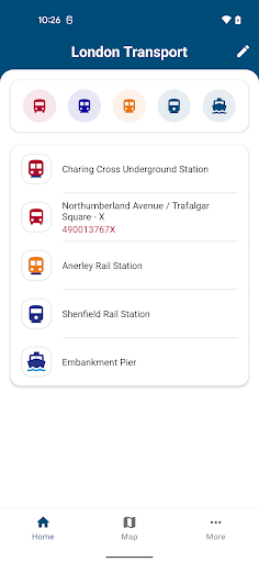 London Transport Live Times Screen 2