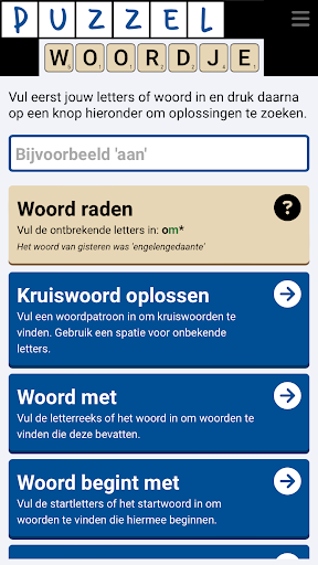Android application Puzzelwoordenboek Nederlands screenshort