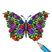Butterfly Paint by Number Book - Animals Coloring