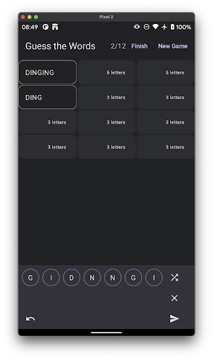Android application Anagramer screenshort