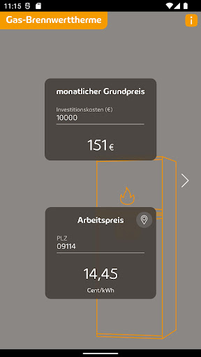 Android application enviaM Hauswärme screenshort