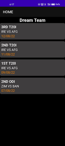 Android application My Dream Team - BGT 2023-24 screenshort