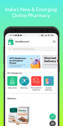 Android application MedBasket screenshort