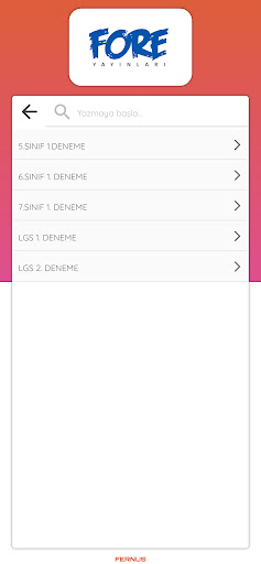 Android application Fore Yayınları Video Çözüm screenshort