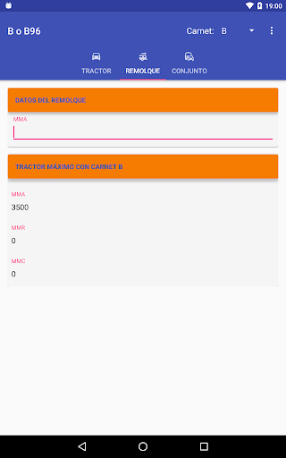 Carnet B+E o B96 Screen 2