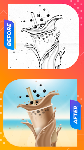 Boba Tea DIY Drink Coloring