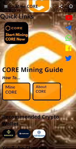 Core (BTC, BTCs) Mining Guide Screen 3