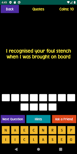 Quiz For SW Fans Screen 2