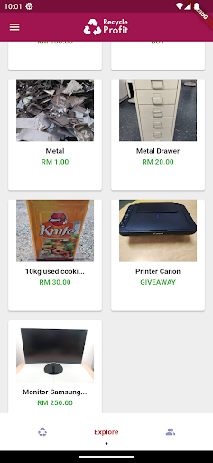 RecycleProfit Screen 2