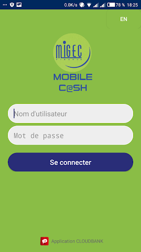Android application MIGEC Mobile Cash screenshort