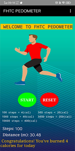 FHTC PEDOMETER Screen 2