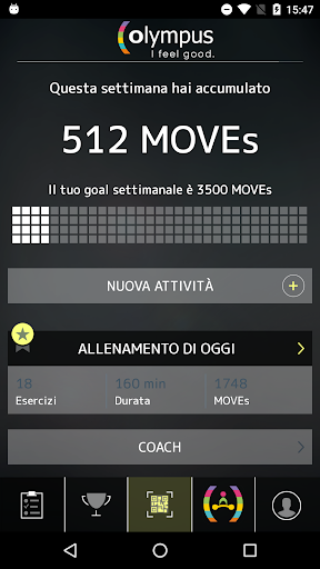 Android application Olympus Club screenshort